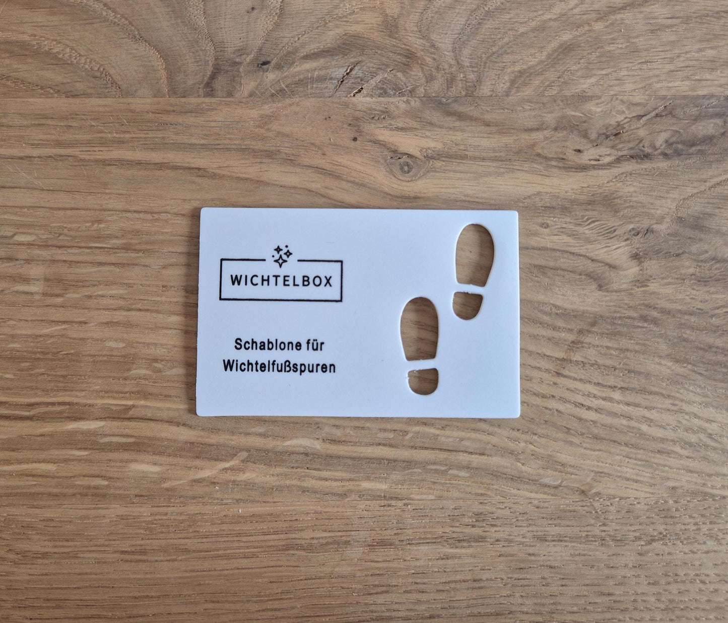 Wichteltüre mit Miniatur Korkmatte und Fußspurenschablone