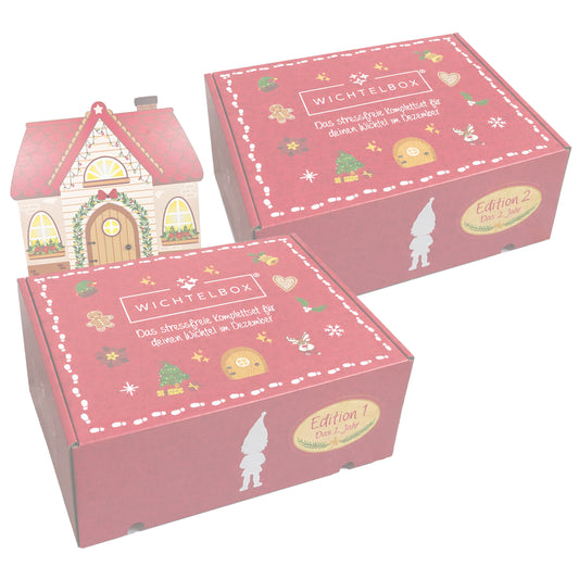 Wichtelbox Bundle: Edition 1+2 - mit Wichtelhaus und Wichteltüre