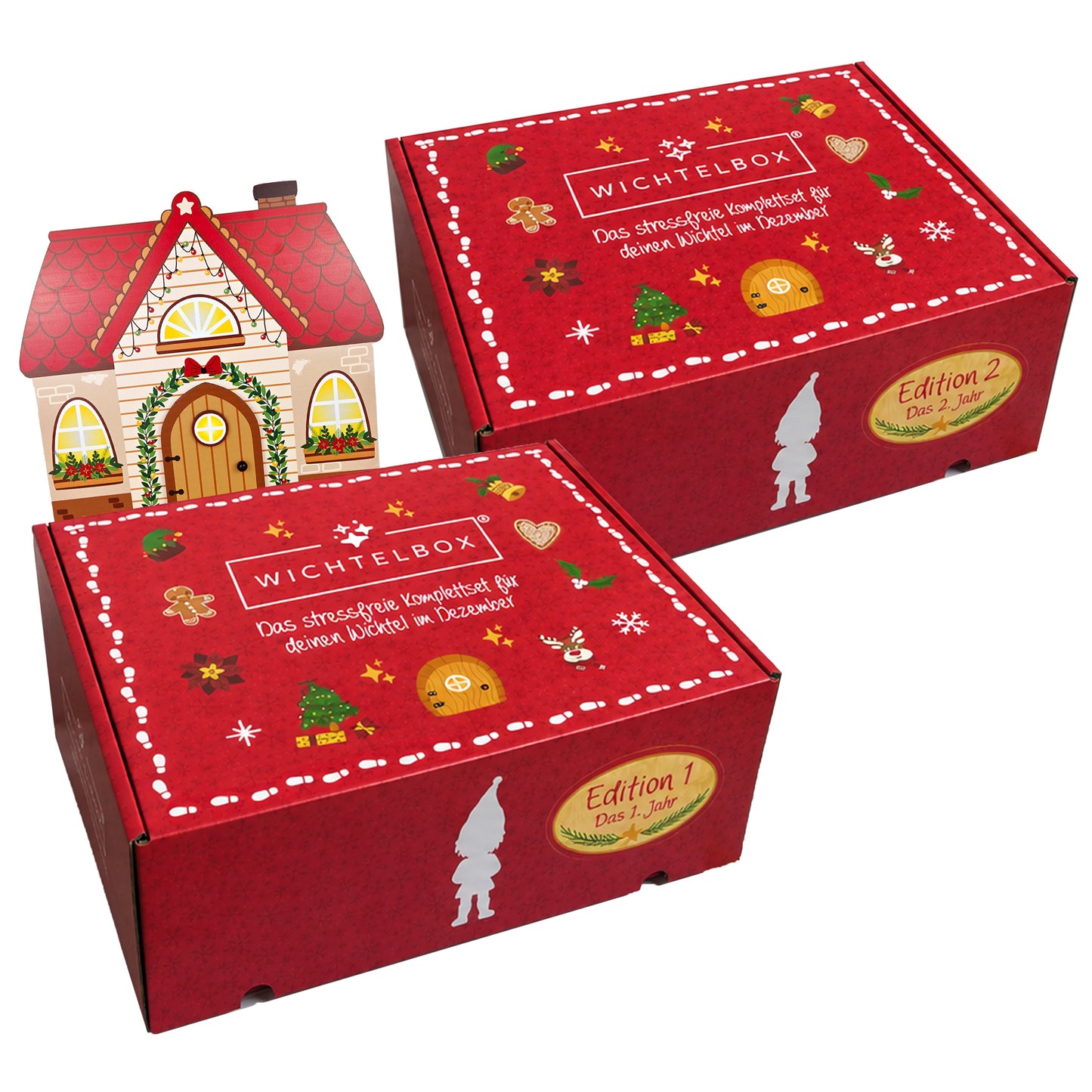 Wichtelbox Bundle: Edition 1+2 - mit Wichtelhaus und Wichteltüre