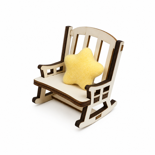 Miniatur Schaukelstuhl mit Kissen