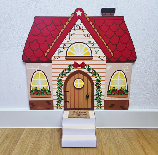 Wichtel-DIY: Bastelvorlage für Wichtelhaus-Treppe