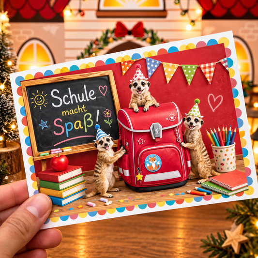 Wichtel-DIY: Postkarte für das neue Schuljahr